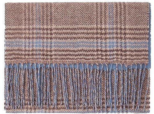 Hackett London Herren X2face hellbraun/blau Schal, Braun (Tan), Einheitsgröße