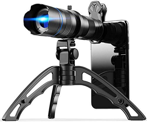 HD Metal 20-40X Zoom Telescope Telephoto Lens Monocular Phone Camera Lens Mini Tripod for Samsung iPhone All Smartphones