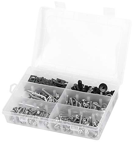 vis moto carenage,Vis Moto Carenage,Pièce 1300 Fjr,Boulon M6,Kits De Carrosserie De Sports Motorisés,173 Pièces Kit De Boulons De Carénage De Moto Pare-Brise Carrosserie Vis Écrous Matériels Pour Moto