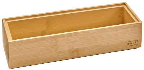 Lurch 10773 Organizer-System Box Einsatz für Schubladen und Aufbewahrungsbox Bambus 7x21cm
