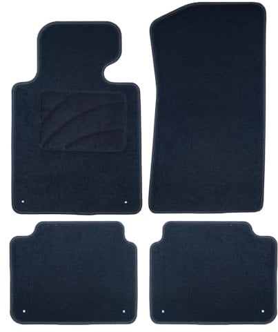 OCC DESIGN - Custom Fußmatten, kompatibel mit BMW E46 CABRIO (2000-2007), hochwertiger Teppich, Velours/Polypropylen, Original Verankerung, rutschfester Rücken, Fersenschale, 4 Stück