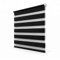 Funky Gadgets Day and Night Roller Blinds Dual Layer Fabric Zebra Blind Translucent or Blackout Vision Roller Shades No Drill Blinds Curtains for Windows and Doors Black, 174W x 210H cm