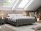 MKS MEBLE Boxspringbett 200x200 Mit Bettkasten, Niedriges Kopfteil - Less - Dunkelgrau Velvet - H3