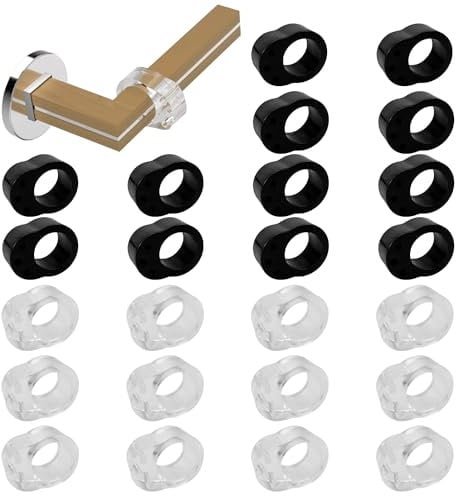 Fermaporte per Maniglie in PVC Fermaporta Maniglia Ferma Finestra,24 Pezzi Porte Interne Ferma Anello Silicone Ferma Porta Gommini Paracolpi Protezione per Porte da Interno