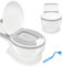 Eulenke Pot pour enfant à partir de 2 ans, avec musique, système sonore et piles, idéal comme première toilette pour votre tout-petit, pot Baby Potty (blanc)
