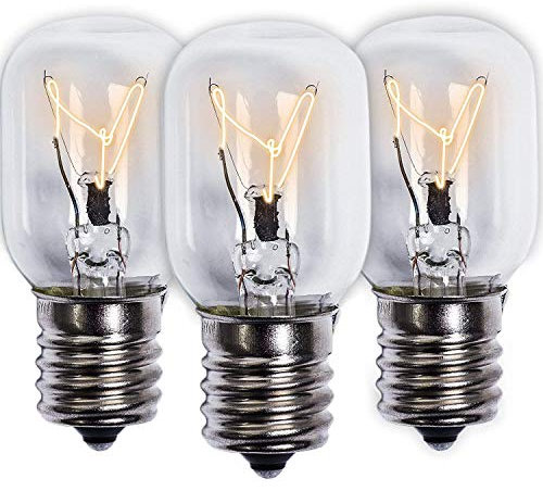 Lanko Microwave Light Bulb 40W E17 125V Replacement Part - Exact Fit for Microwaves and the Lava Lamps - Pack of 3