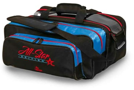 Roto Grip Bowlingtasche für 2 Bälle, Schwarz/Rot/Blau