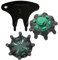 20 tacos para zapatos de golf, 20 piezas FJ suaves para zapatos de golf con 1 llave de tacos para zapatos, ajuste rápido Lok Twist 3.0 System Joy (negro y verde) LONGKUN