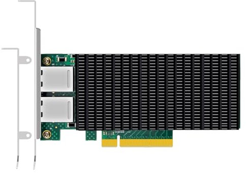 GLOTRENDS ST7318 Scheda di rete Ethernet 10G RJ45 a 2 porte compatibile con controller Intel X540, interfaccia PCIE 2.0 X8, supporto Windows 11/10/Windows Server/Linux/ESX/VMware ESXi