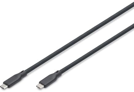 DIGITUS Cable USB-C – USB 3.2 Gen 1 – 2 m – Funda de silicona flexible con protección contra torceduras – Vídeo 4K 60 Hz – Hasta 5 Gbit/s – Negro