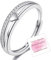 VEEDOFA Silberringe für Damen, Hypoallergener, Verstellbarer Daumenring aus Sterlingsilber für Damen, Eternity Promise-Ring mit Zirkonia