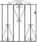 Classic Metal Scroll Garden Gates 914mm High galvanised Wrought Iron Style pedestian Swing gate (838mm Gap x 914mm High CSZP2)
