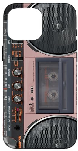 Boombox Throwback Retro Musik Stereo Pink Ghettoblaster Hülle für iPhone 16 Pro Max