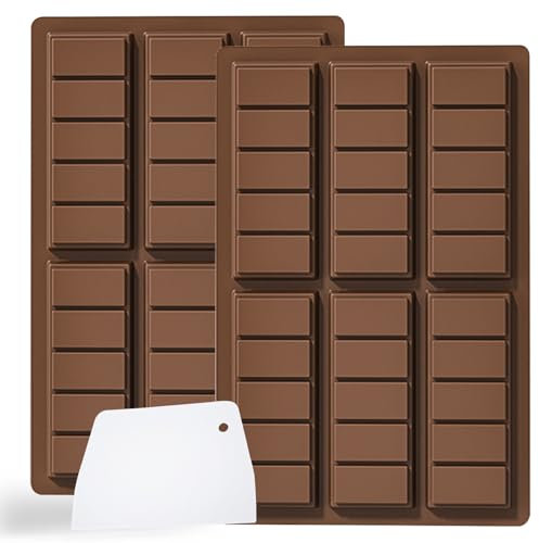 Moule Tablette Chocolat, Moule Silicone Chocolat, pour Barres énergétiques (2, YH913)