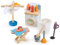 Mentari Toys - Laundry Set - Wooden Dollhouse Playset with Washing Machine, Ironing Board, Dryer, and Cleaning Tools - Encourages Imagination, Fine Motor Skills and Everyday Routine Learning - Age 3+