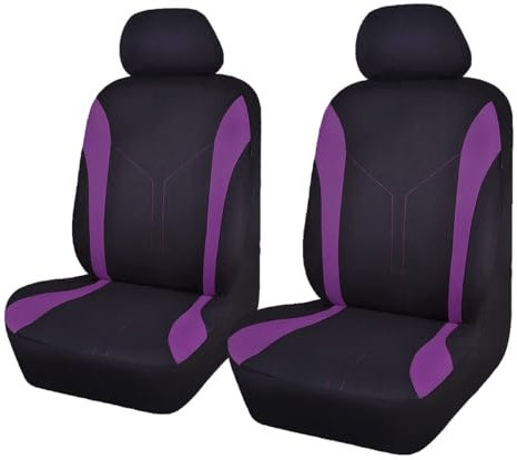 CAOXINZI 4 Pieces Front Car Seat Covers for Citroen C4 Cactus (2014+), Car Seat Cover Sets for Front Seat, Car Front Seat Covers and Headrest Covers, Car Accessories,A-Purple