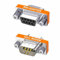 TECHZOCO Adaptateur DB9 Null Modem Femelle vers Mâle, Coupleur DB9 Null Modem, Adaptateur de Changeur de Genre DB9 Null Modem, Connecteur Série Femelle à Mâle, Pin-out de Type Croisé