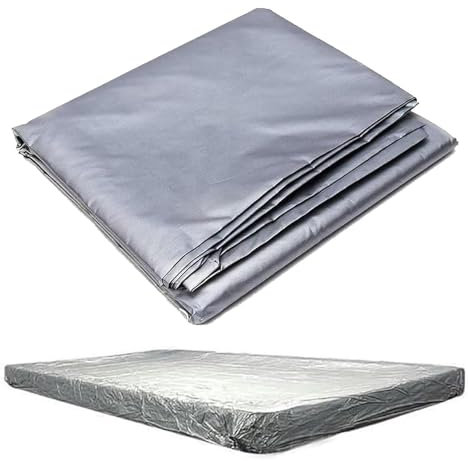 MMDXDLX Fundas para mesas de Billar Mesa de Billar de 12 pies con Cubierta de Tela de PVC Plateada Resistente al Agua Que se Mantiene en Buen Estado(12ft)