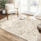HUGEAR Vintage Beige Waschbarer Teppich Wohnzimmer 150x80cm Retro Rugs for Living Room Weich rutschfest Groß Tepich Kurzflor Schlafzimmer Carpet Living Room Bedroom Esszimmer Teppiche Büro