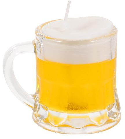 BESPORTBLE Kleines Bierglas für Männer Mini Bierkrug aus Wachsmaterial Wiederverwendbar für Partys Hochzeiten und Geburtstagsfeiern Stilvolle Dekoration für Home Bar und Besondere
