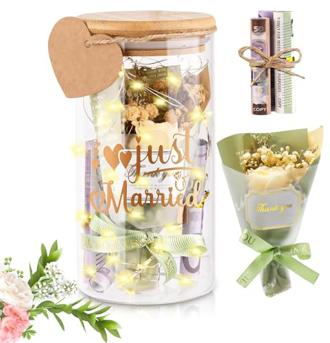 LED-Flasche, Hochzeitsgeschenk, Geldgeschenk, Brautpaar, originelle Hochzeitsgeschenkbox, originelle Ideen, Geld zu geben, Hochzeit, personalisierte Leuchtflasche, Hochzeitsgeschenke für Bräutigam
