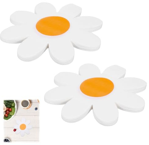 40 Stück Servietten Blumen Gänseblümchen Deko in Blumenform, Weiße Blumen Papier Tischdeko, Deko Servietten für Erwachsene, Taufe Sommer Party, Frühlings Geburtstag Dekoration