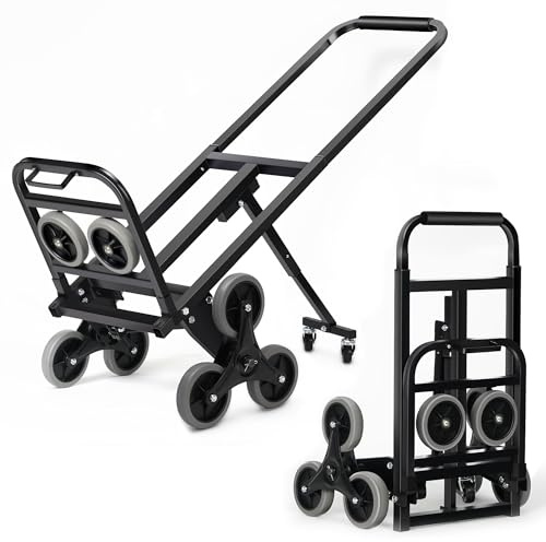 AuraCraft sackkarre treppensteiger,2-in-1 Faltsackkarre & Transportwagen für Lager, Umzüge, Camping, Einkaufen Tragfähigkeit bis 150 kg