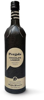 Pergola Chocolate Tequila Creamy Liqueur | 70 cl | 15% ABV | Plant-Based | Coconut Base | Serve Chilled | Ideal for cocktails