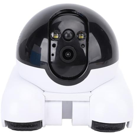 Tuidzljd Double Lens 2MP Indoor Security Camera 5200mAh Rechargeable Battery APP Remote Control Pet Robot Camera for Cats Dogs