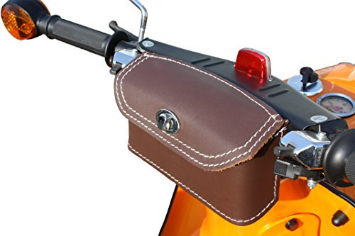 Leder Lenkertasche Tasche Packtasche Braun passend für Simson Schwalbe KR50 KR51 KR51/1 KR51/2