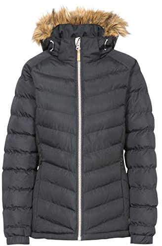 Trespass Nadina Women's Padded Hooded Casual Jacket Black in Size - 12