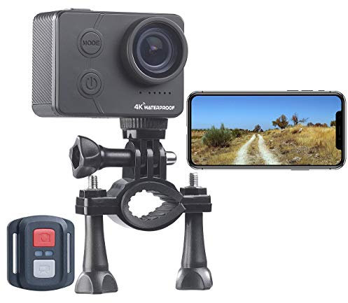 Somikon UHD-Action-Cam mit WLAN, Marken-Sensor, wasserdicht ohne Gehäuse, IPX8