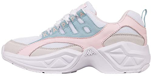 Kappa Overton Scarpe da ginnastica Unisex - Adulto, Bianco (white/mint), 39 EU
