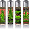 BYUP Clipper Feuerzeuge - Propaganja - 4er Set aus Modernem Kunststoff in Grn