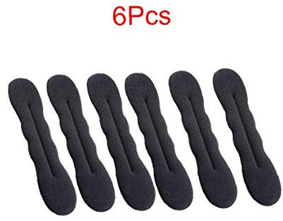 6Pcs Magic Hair-Brötchen-Hersteller-Torsion-Lockenwickler-Haar-Rolle Coiffure Hair Braider Magisches Schwamm Einfache DIY Haar Styling Werkzeuge Ballett Socken Bun Für Frauen