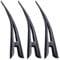 minkissy Lot de 3 barrettes à cheveux en métal avec pince Noir