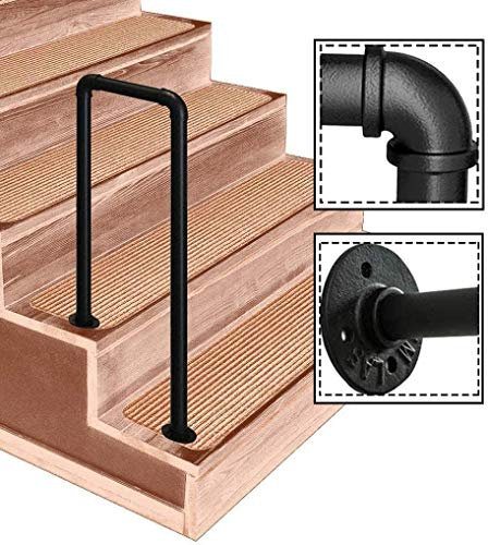 WLXW Außentreppen Treppengeländer, U-Form Schmiedeeisen Rohrdurchmesser 3,2Cm Geländer, for Den Korridor Im Freien Garten 7 Größen Optional (Size : 35Cm/1.1Ft),95cm