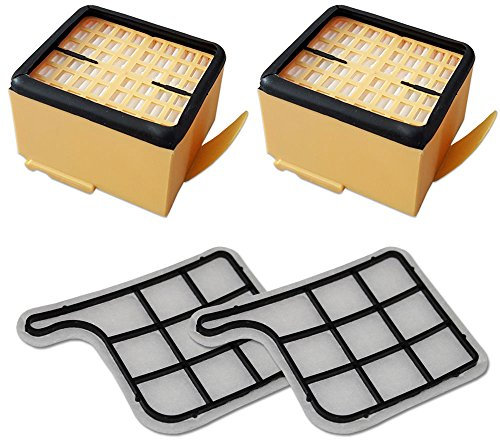 KIT 2x Filtro HEPA + 2x Filtro Motore Per Aspirapolvere adatti per Vorwerk Kobold Folletto VK135, VK136 - VK 135, 136