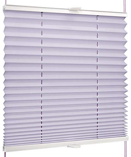 SchattenFreude Basic Klemmfix-Plissee für Fenster | Mit Klemm-Haltern | Ohne Bohren | Lavendel, Breite: 90cm x Höhe: 150cm