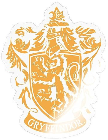 Spreadshirt Harry Potter Haus Gryffindor Wappen Logo Sticker, max. 10 x 10 cm, 10 x 10 cm, Transparent glänzend