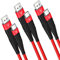 iSOUL USB type C cable [3 Pack] [15CM+1M+2M] Nylon Braided [Fast Charging Lead] [High speed data transfer] Compatible with S10/S9/S8+/S8, MacBook, iPad Pro 2018, Sony XZ, HTC 10, OnePlus 5T (Red)
