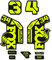 Adesivi compatibili con forcella bici Fox 34 Factory Step Cast 2022