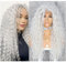 Sapphirewigs Curly Lace Front Perücke Platin Blonde Synthetische Perücken für Frauen 13x3 Tägliche Tragen Party Weihnachten Halloween Hitzebeständige 26 inch