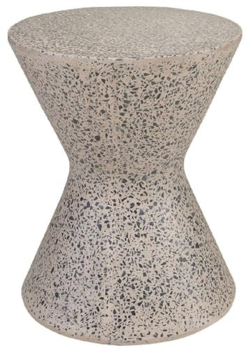 Casa Padrino Luxus Beistelltisch/Hocker Grau Ø 40 x H. 51 cm - Runder Beton Tisch/Sitzhocker - Wohnzimmer Möbel - Luxus Möbel - Beton Möbel - Luxus Einrichtung - Wohnzimmer Einrichtung