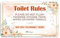 Do Not Flush Toilettenschild (Blume)