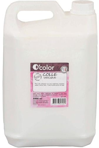 Colle blanche vinylique O'color - Bidon de 5 litres