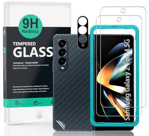 Ibywind 2 Pack Screen Protector For Samsung Galaxy Z Fold4 5G 6.2,9H Hardness Tempered Glass,With 1Pc Camera Lens Protector,Easy to Install