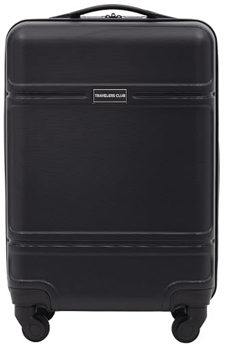Travelers Club Skyline Spinner Luggage, Black, 20-Inch Carry-On