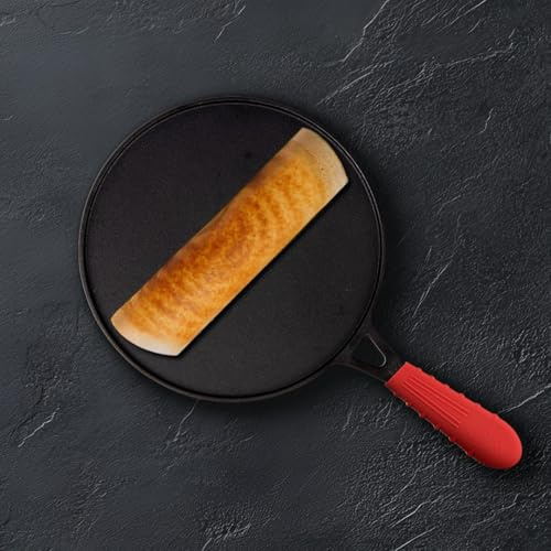 Pigeon by Stovekraft Pre-Seasoned Cast Iron Tawa 28 cm | Pre-Seasoned with 100% Vegetable Oil | Naturally Nonstick | High Pressure Casting | High Strength | Bring Back Nostalgic Taste | Toxin-Free