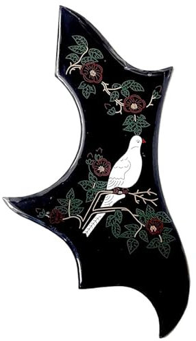 Acoustic Guita Pickguard Kolibri Abalone Plektrum Guard für Akustikgitarre mit selbstklebender Rückseite, professioneller Gitarrenteil-Ersatz